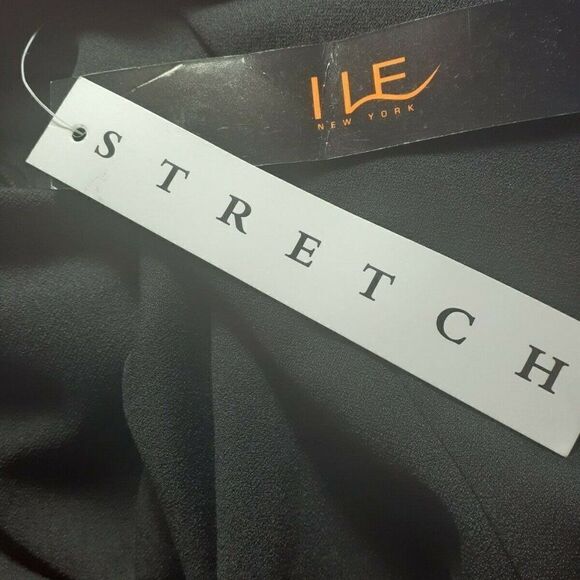 ILE New York Dress Black Sheath Fringe Sleeves 12 - Picture 10 of 12